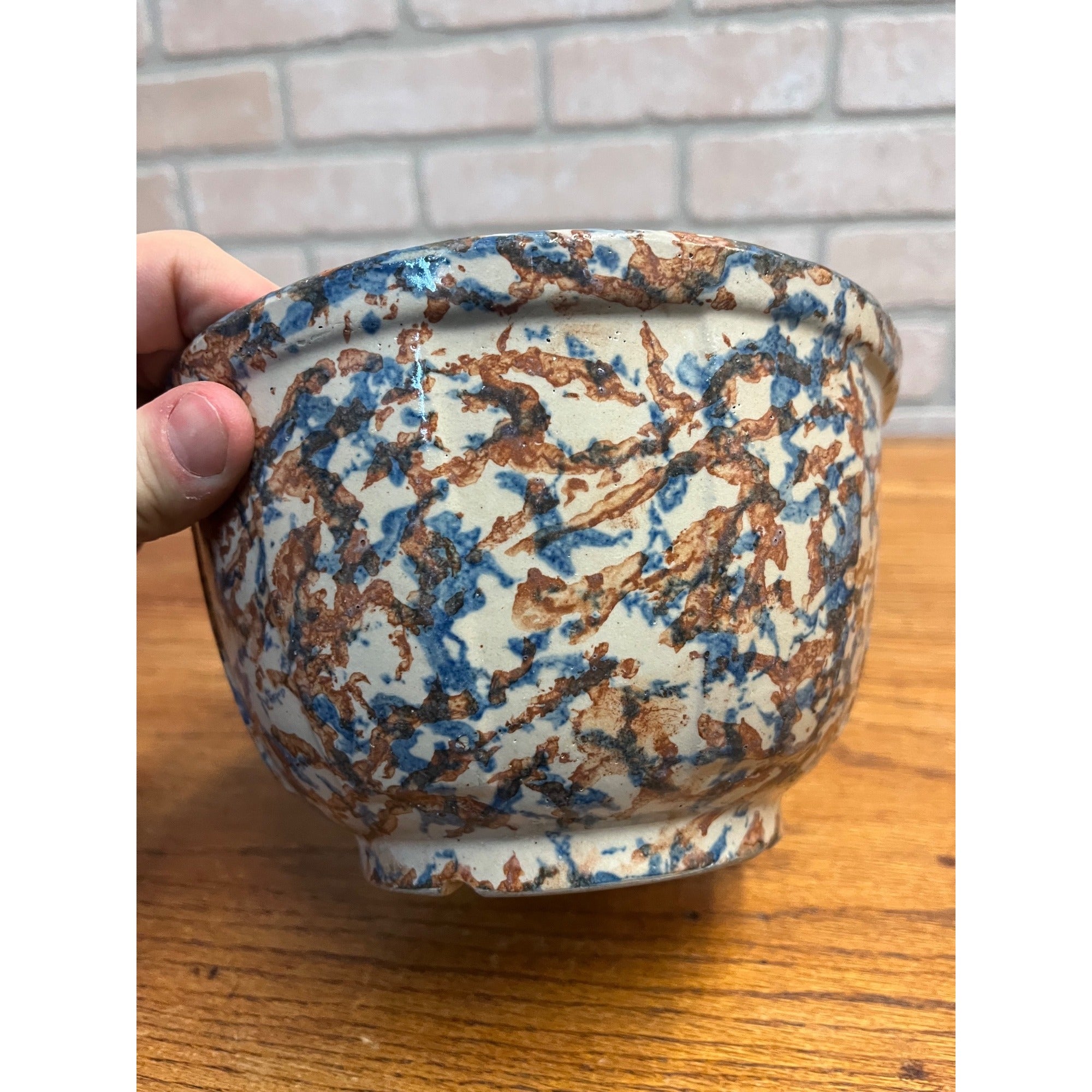 Vintage Red Wing Stoneware Co. Sponegware Mixing Bowl 7.5" x 4.5"