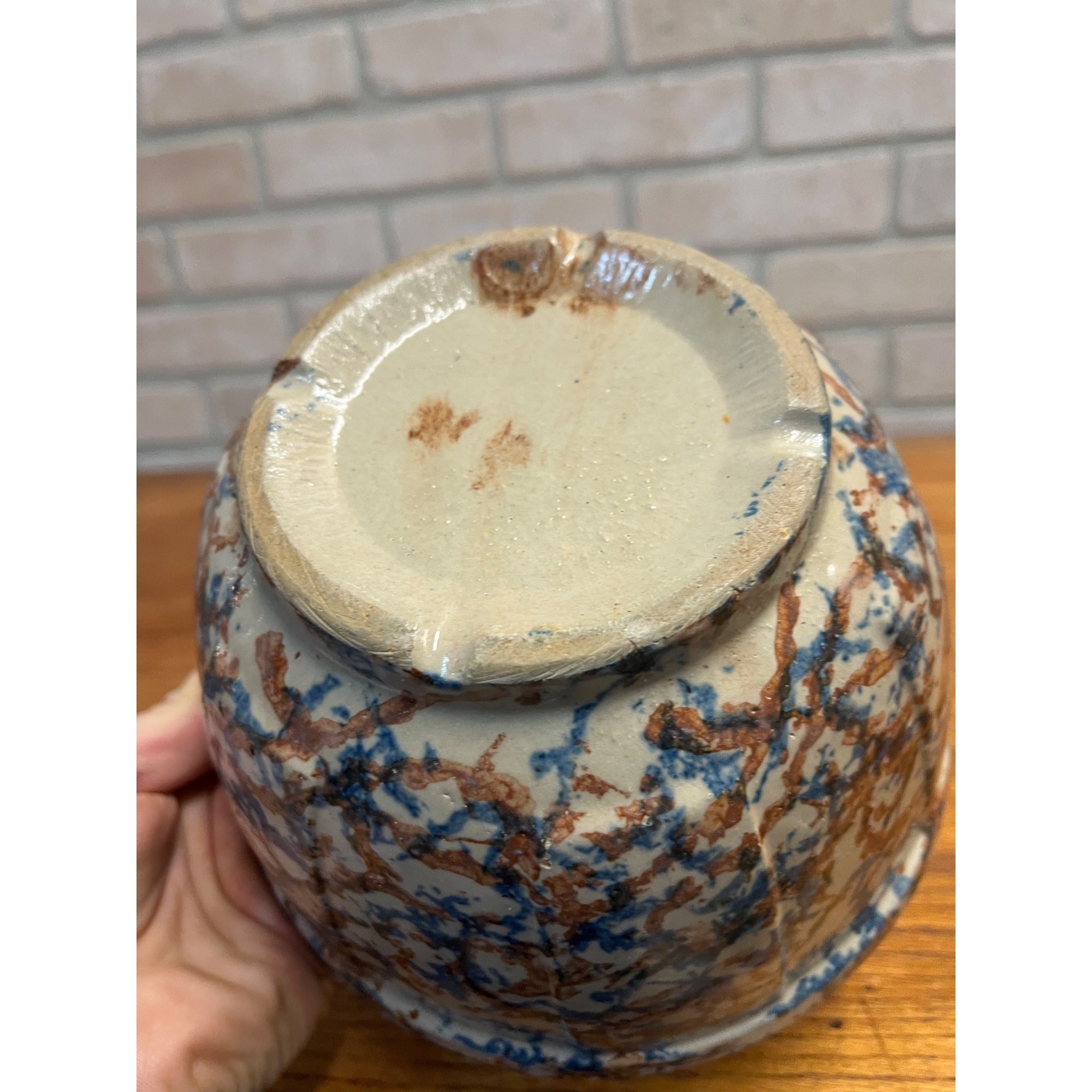 Vintage Red Wing Stoneware Co. Sponegware Mixing Bowl 7.5" x 4.5"