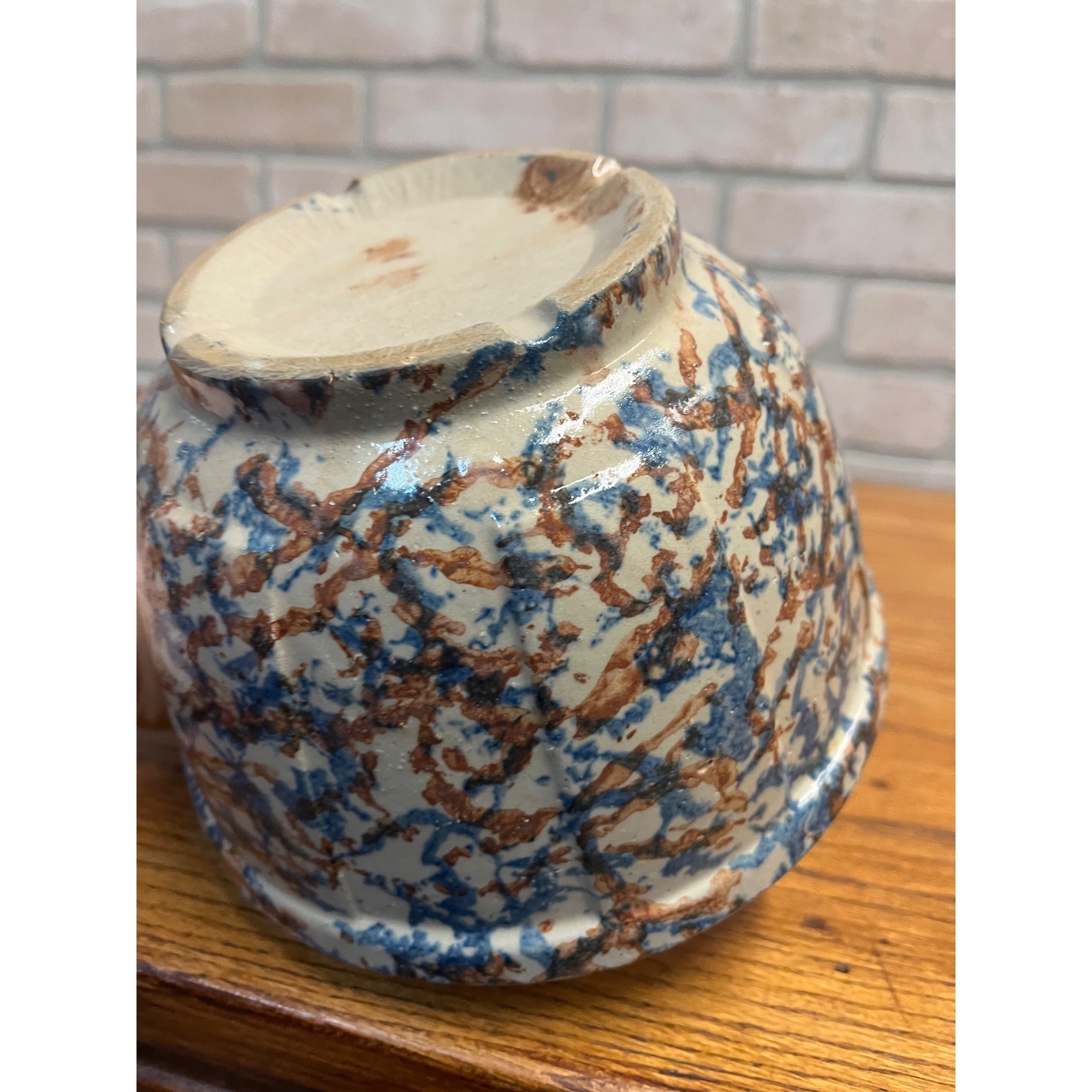 Vintage Red Wing Stoneware Co. Sponegware Mixing Bowl 7.5" x 4.5"