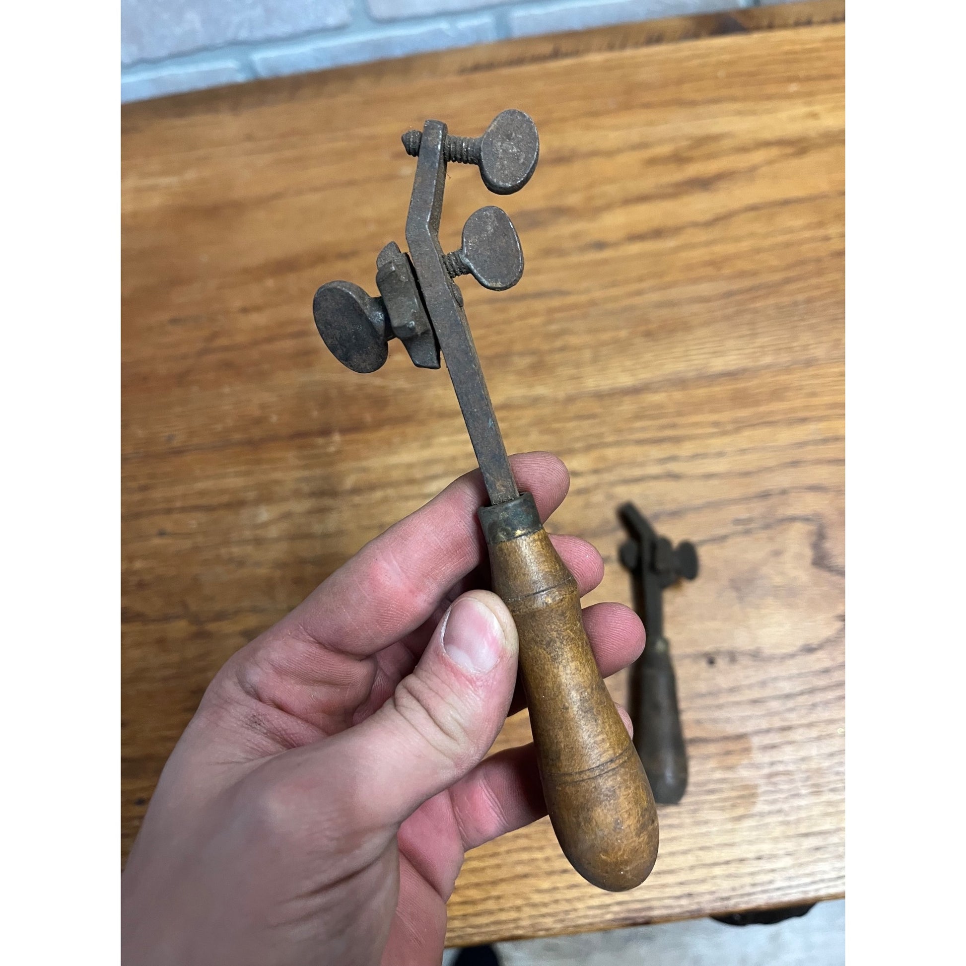 Antique Vintage Wood Handle Saw Set Tools