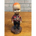 Vintage Lee Dungarees Buddy Lee Advertising Doll Bobblehead Figure Red Plaid