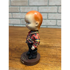 Vintage Lee Dungarees Buddy Lee Advertising Doll Bobblehead Figure Red Plaid