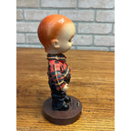 Vintage Lee Dungarees Buddy Lee Advertising Doll Bobblehead Figure Red Plaid