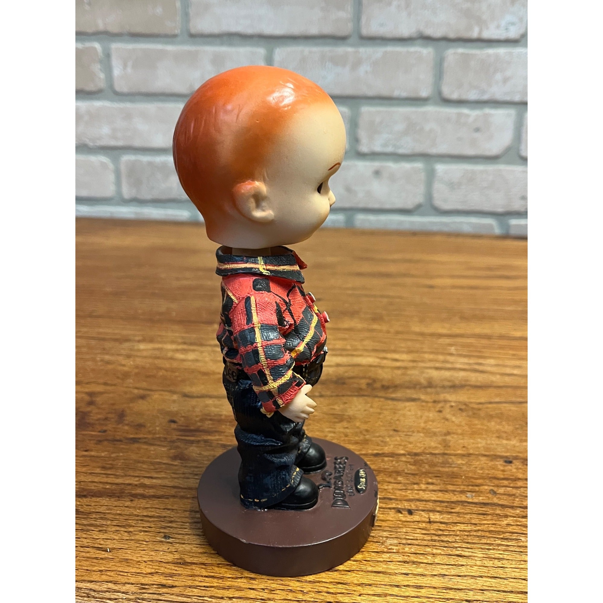 Vintage Lee Dungarees Buddy Lee Advertising Doll Bobblehead Figure Red Plaid