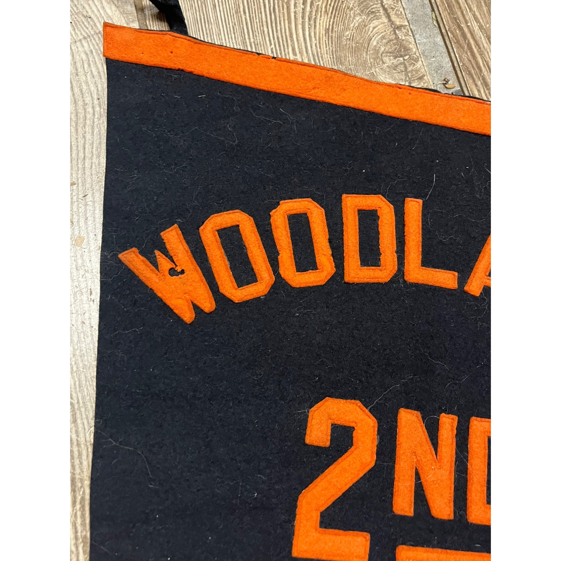 Vintage 1932 Woodlawns 2nd Place Felt Pennant Horse Racing