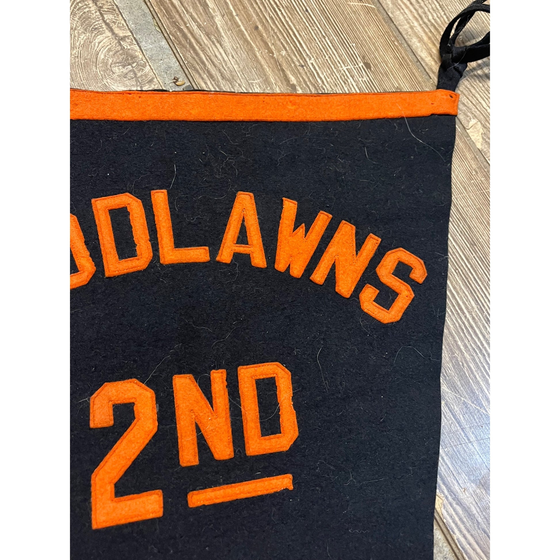 Vintage 1932 Woodlawns 2nd Place Felt Pennant Horse Racing