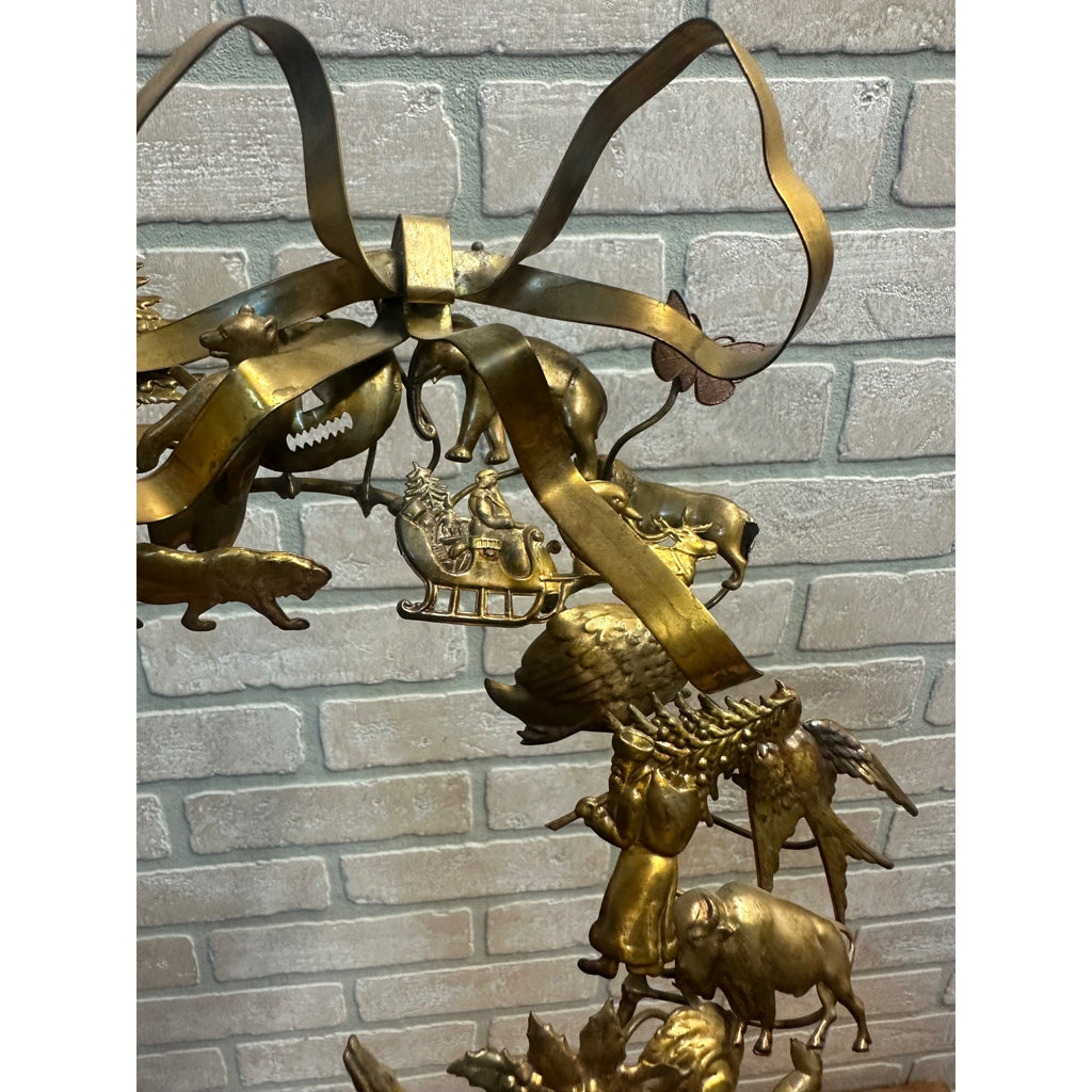Vintage Dresden Petite Choses Brass 10" Wreath All Season Holiday Santa Halloween