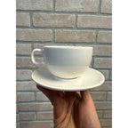 Vintage Starbucks Coffee At Home Collection White Cup and Saucer Set 2004