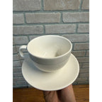 Vintage Starbucks Coffee At Home Collection White Cup and Saucer Set 2004