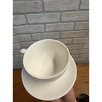 Vintage Starbucks Coffee At Home Collection White Cup and Saucer Set 2004