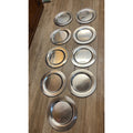 Vintage Danish Stainless Steel 12.5" Platters Plates Set of 9 Denmark Scanmalay