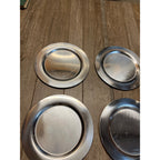 Vintage Danish Stainless Steel 12.5" Platters Plates Set of 9 Denmark Scanmalay