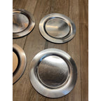 Vintage Danish Stainless Steel 12.5" Platters Plates Set of 9 Denmark Scanmalay