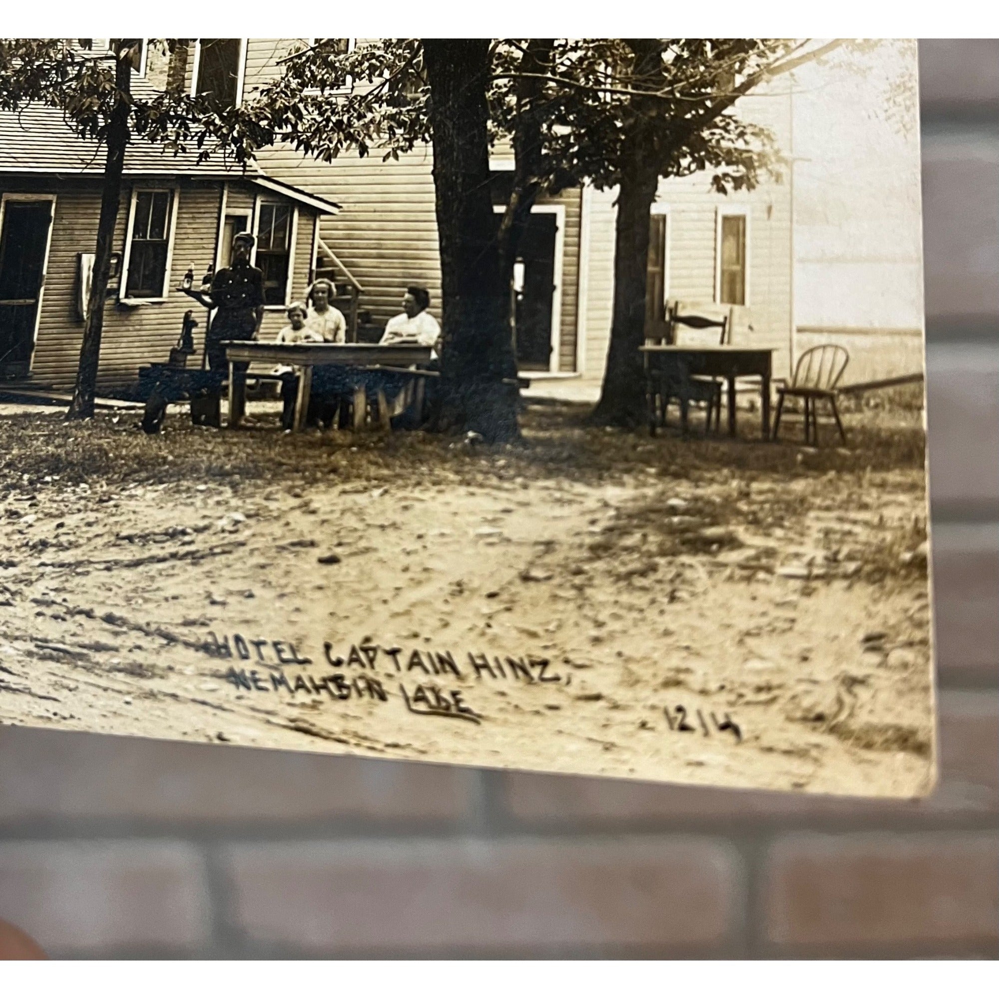 RARE Hotel Captain Hinz Oconomowoc Wis Nemahbin Lake RPPC Postcard Waukesha Beer