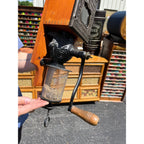 Antique 1900s Original Golden Rule Coffee Advertising Hand Crank Wall Grinder