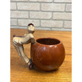 Vintage 1940s Stark California Pottery Baseball Hitter Souvenir Mug Nice RARE