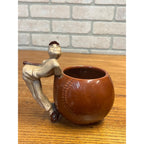 Vintage 1940s Stark California Pottery Baseball Hitter Souvenir Mug Nice RARE