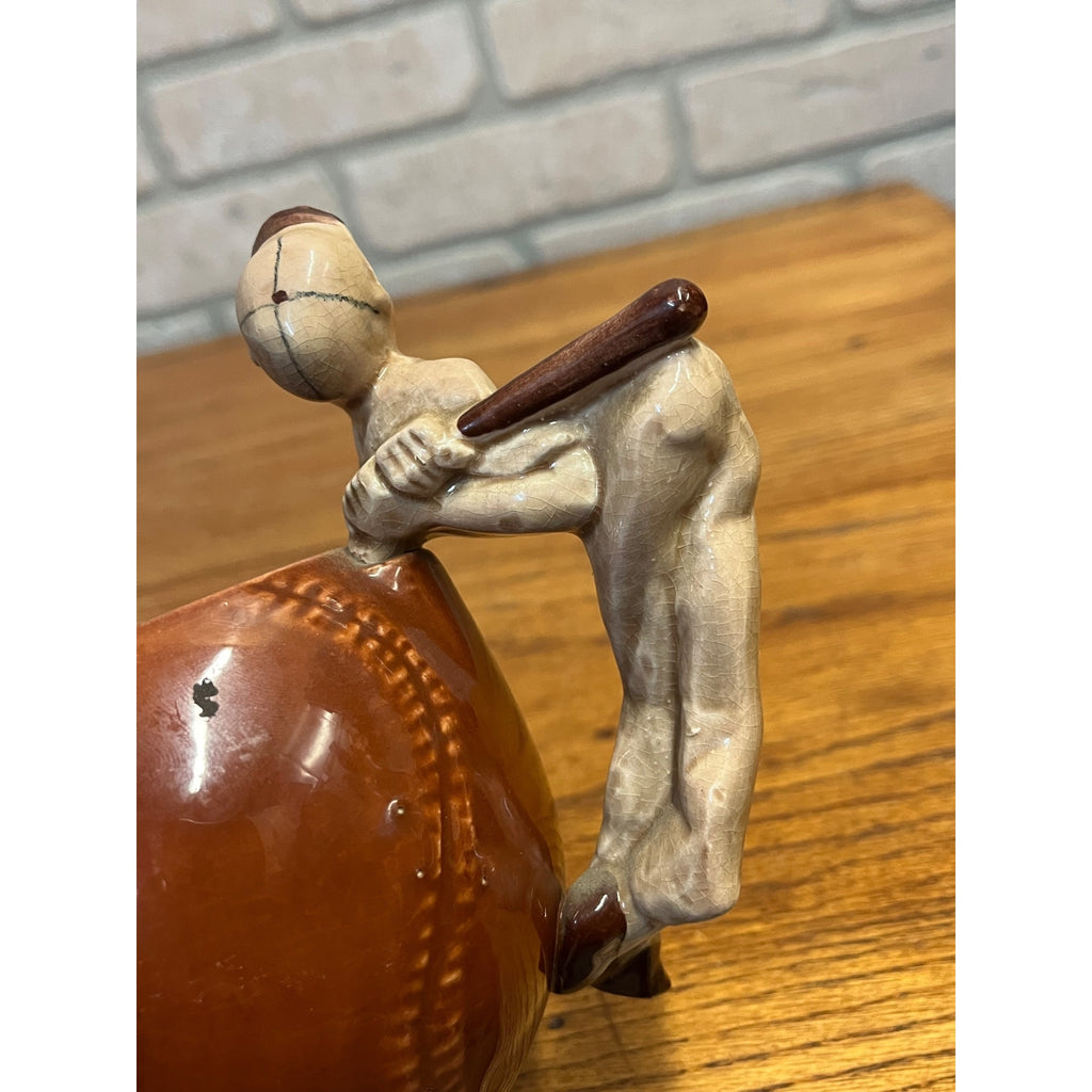 Vintage 1940s Stark California Pottery Baseball Hitter Souvenir Mug Nice RARE