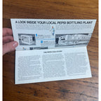 Vintage Pamphlet Pepsi Cola A Look Inside Your Local Pepsi Bottling Plant - Mint