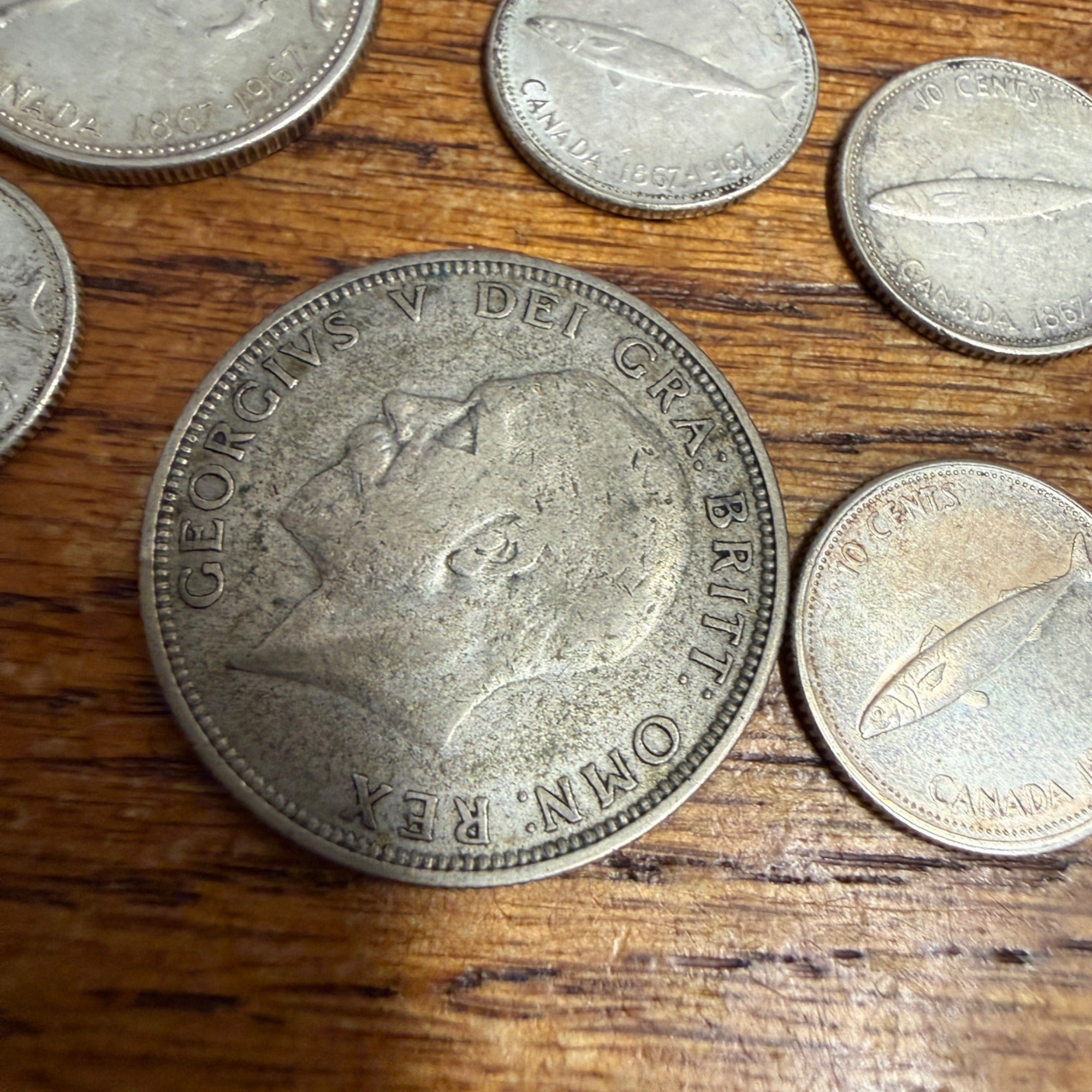 Misc Foreign Silver Coins 1967 Canada 1933 Florin Dimes Quarters