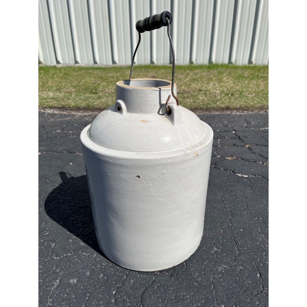 Antique Red Wing Union 3 Gallon Stoneware Canning Jar w/ Bail Handle - No Lid