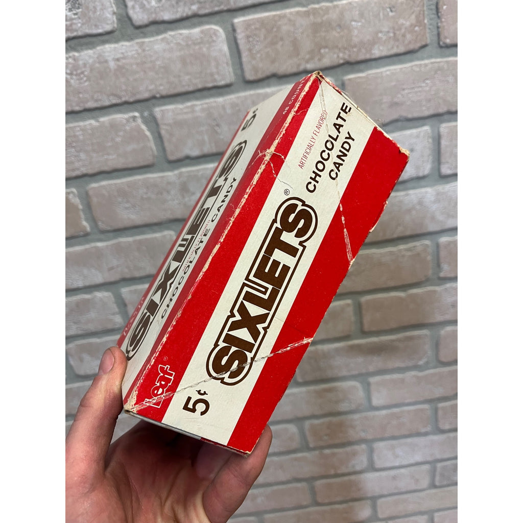 Vintage Sixlets Leaf Confectionery box advertisement Chocolate Candy Old Store