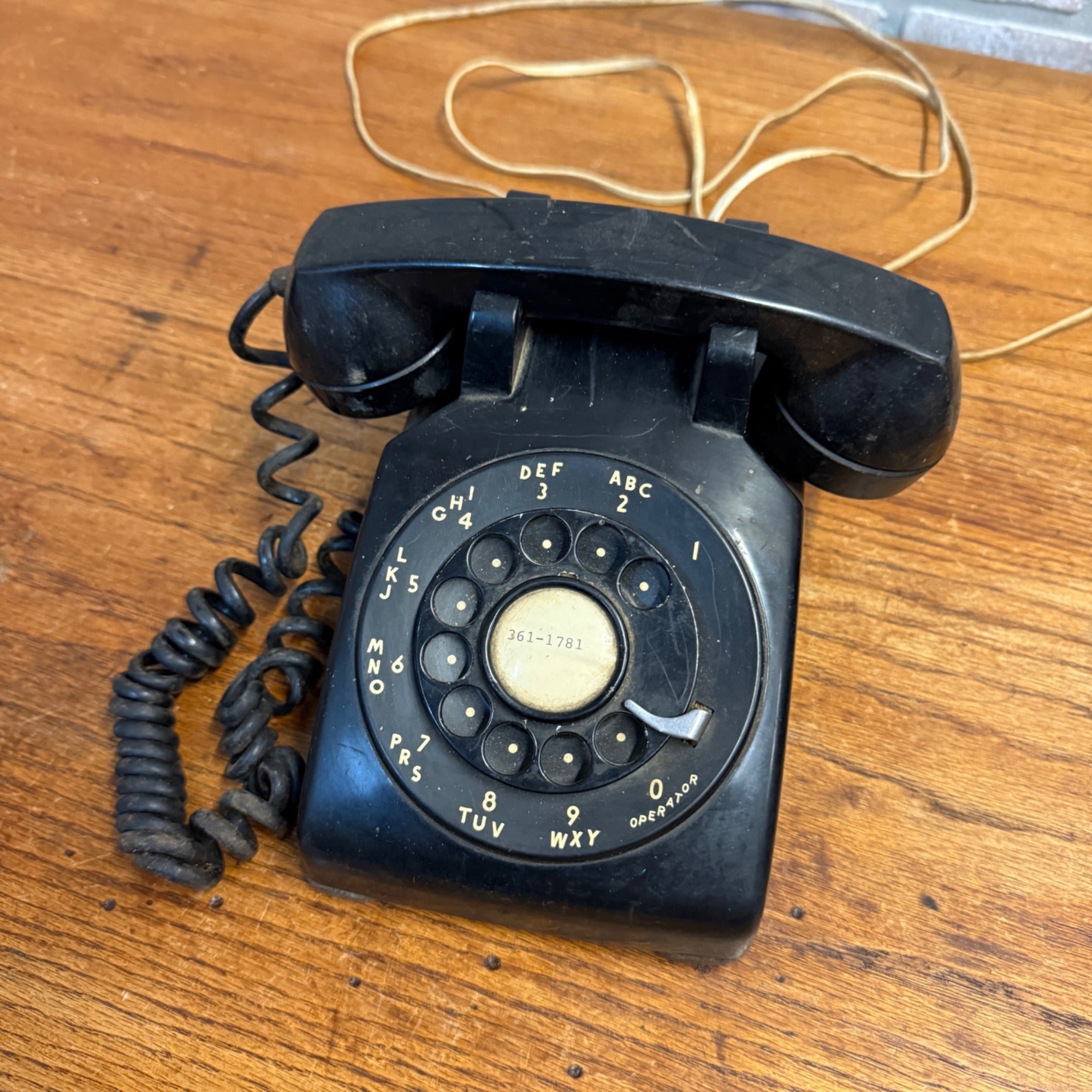 Vintage Black Western Electric Rotary Phone Telephone Handset Untested