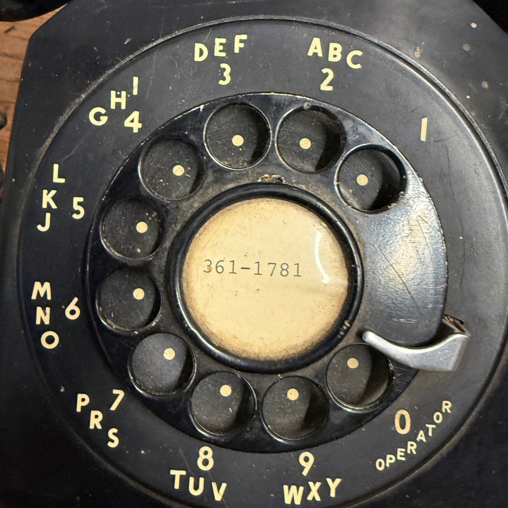 Vintage Black Western Electric Rotary Phone Telephone Handset Untested