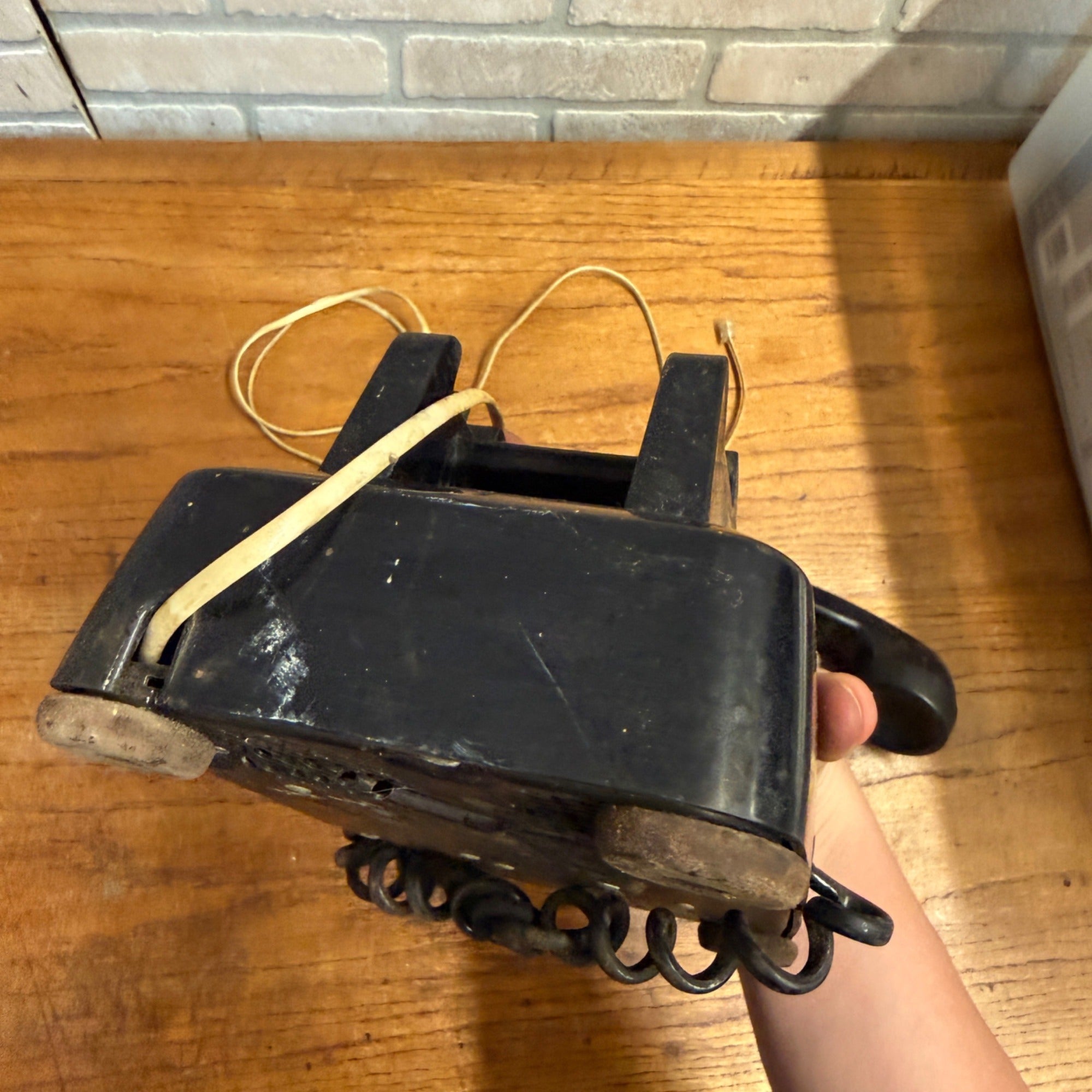 Vintage Black Western Electric Rotary Phone Telephone Handset Untested