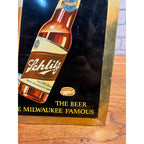 Vintage 1940s Schlitz Milwaukee Beer Tin-Over-Cardboard Advertising Bar Sign TOC
