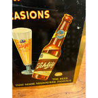 Vintage 1940s Schlitz Milwaukee Beer Tin-Over-Cardboard Advertising Bar Sign TOC