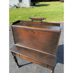 Vintage Daisy Mahogany Wooden Secretary Butler's Desk