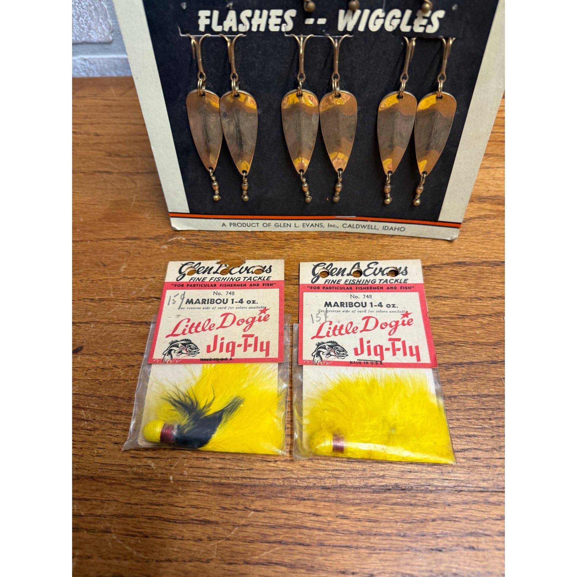 Vintage Glen Evans Rumba Wiggler Fishing Tackle Lures Store Display Advertising