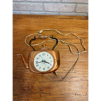 Vintage General Eelctric Copper TeaKettle Clock Nonworking Mid Century