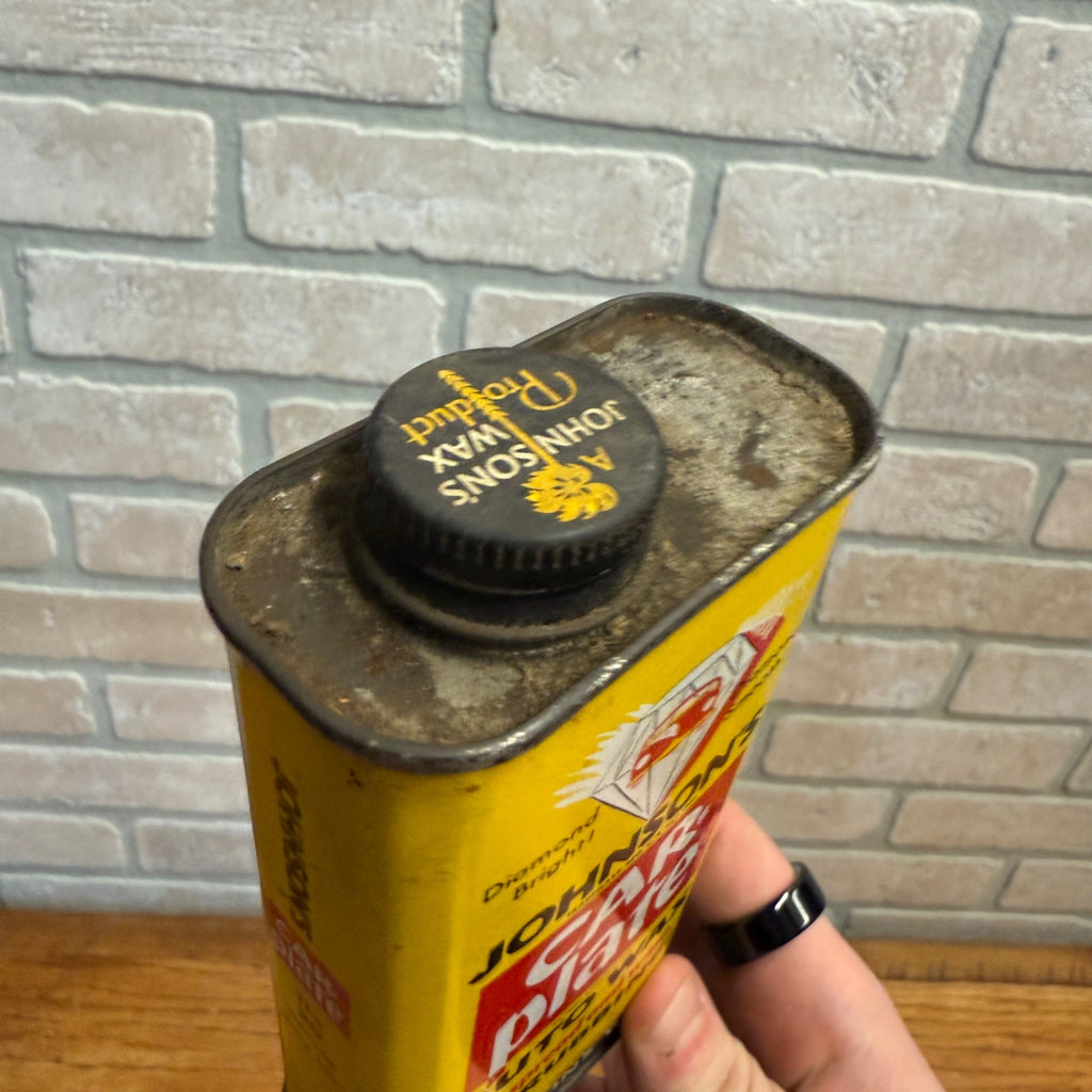 Vintage 1950s Johnson's Car Wax & Whiz Hi-Shine Oil Can Garage Gas Auto
