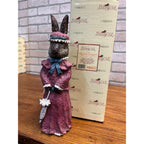 1998 Enesco Linda Baldwin Haresnickle Rabbit w/ Parasol Easter Figure #471380