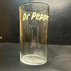 Vintage Dr Pepper Soda Fountain Glass Stright 4" White ACL