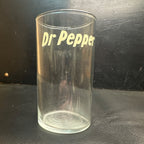 Vintage Dr Pepper Soda Fountain Glass Stright 4" White ACL
