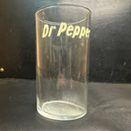 Vintage Dr Pepper Soda Fountain Glass Stright 4" White ACL