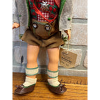 Vintage 1950s Gura Bavarian Boy Trachtenpuppen German Doll Lederhosen 12"