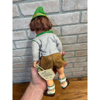 Vintage 1950s Gura Bavarian Boy Trachtenpuppen German Doll Lederhosen 12"