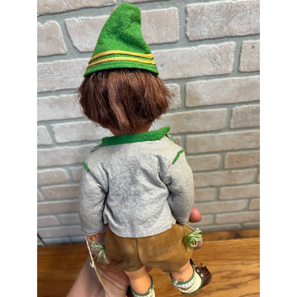 Vintage 1950s Gura Bavarian Boy Trachtenpuppen German Doll Lederhosen 12"