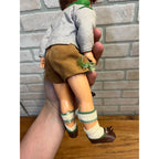 Vintage 1950s Gura Bavarian Boy Trachtenpuppen German Doll Lederhosen 12"