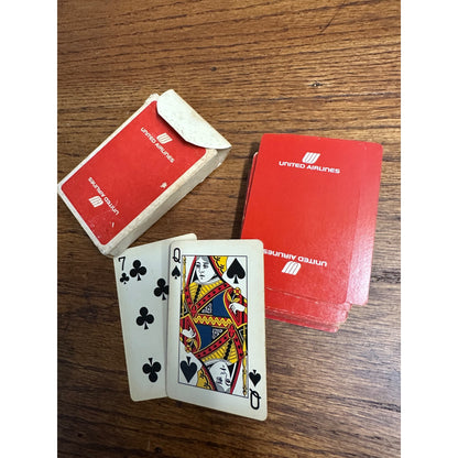 Vintage Western Airlines & United Airlines Playing Cards in Boxes - Used