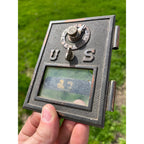Vintage c1906 US Post Office Bronze Postal Door USPS Combination - As-Is