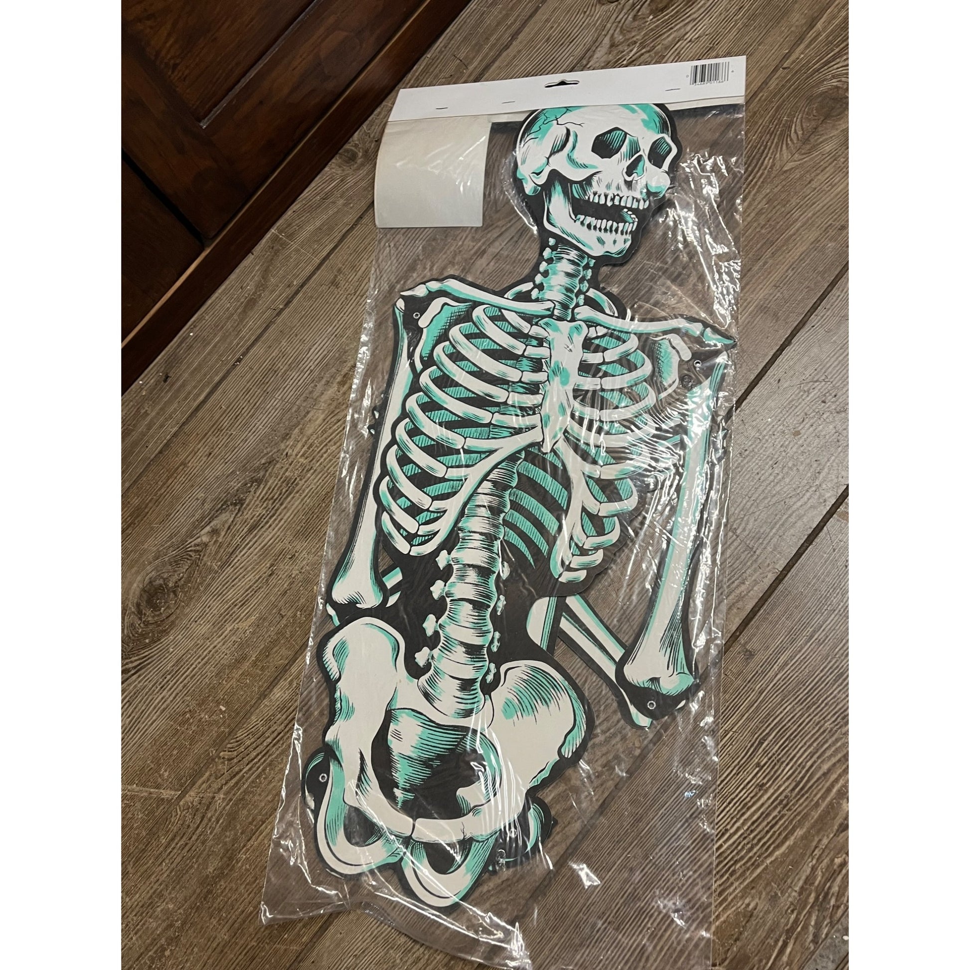 Vintage Halloween Beistle 55" Jointed Skeleton 1989 Die Cut Diecut NEW Unopened