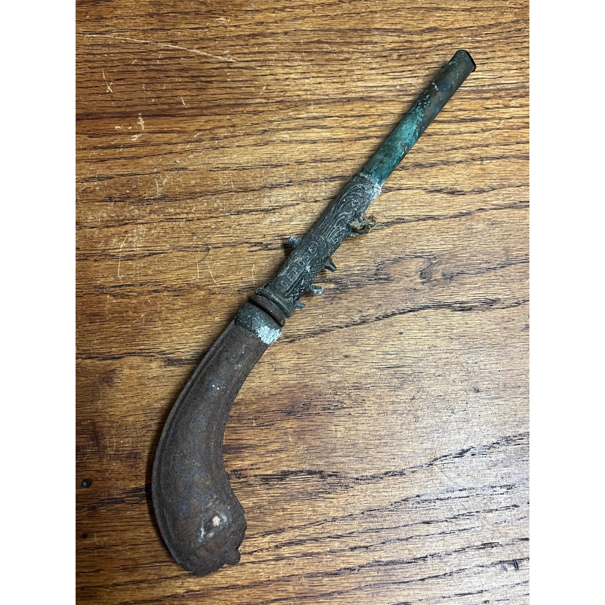 RARE Antique 1870s E. L. Paris Metal Depose Toy Cork Or Pop Gun Pistol