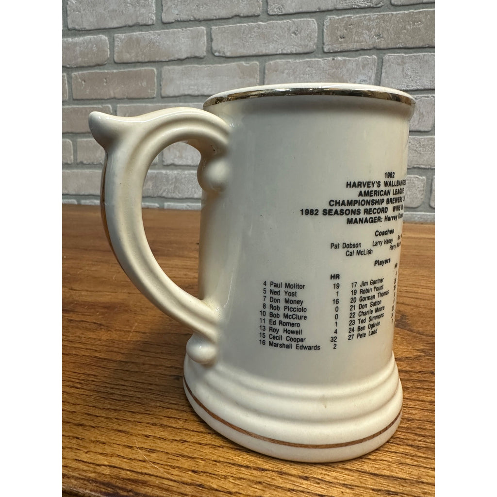 RARE 1982 AMERICAN LEAGUE CHAMPS MILWAUKEE BREWERS HARVEY'S WALLBANGER'S Mug