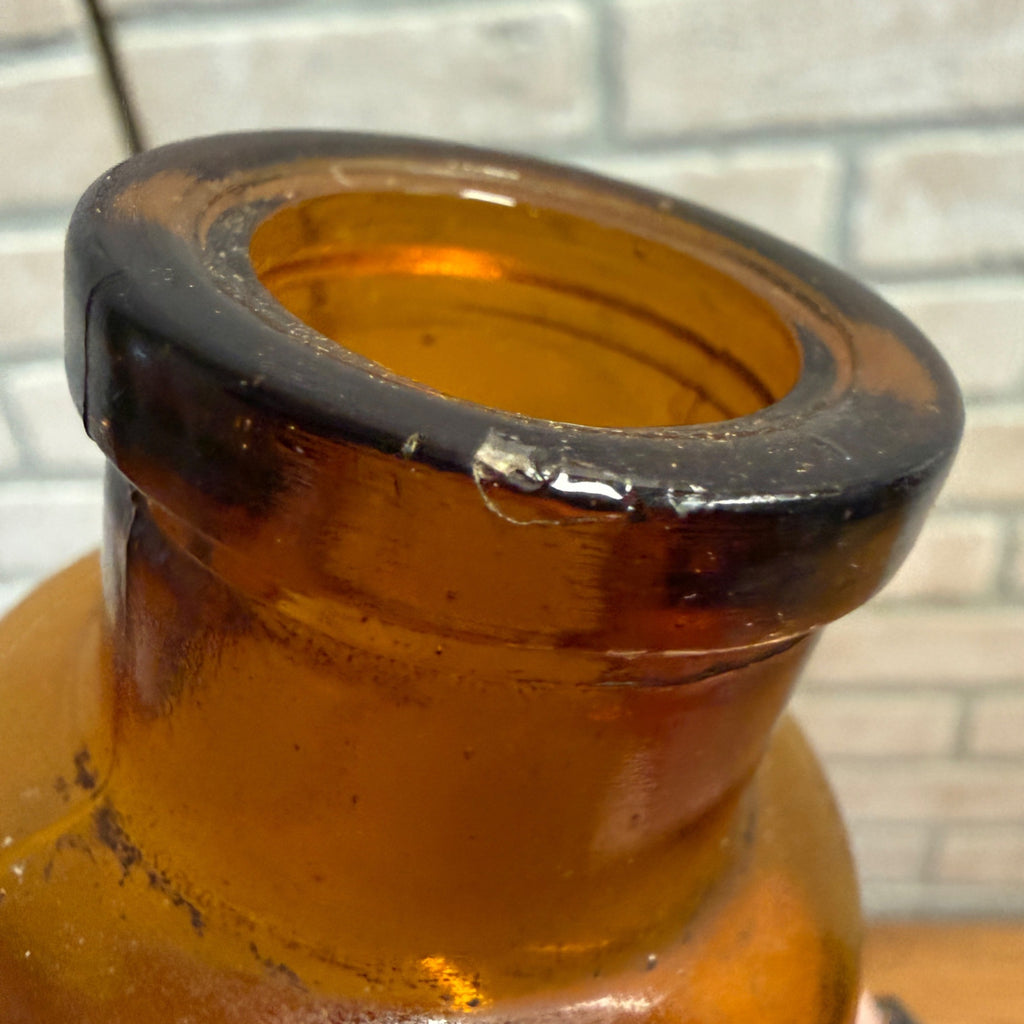 Antique 1875 Poison Bottle Jacob Messing Stapleton NY Sugar of Lead