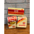 Vintage 1988 Burger KIng Play Food Set Whopper Cheeseburger Fries and Drink NEW